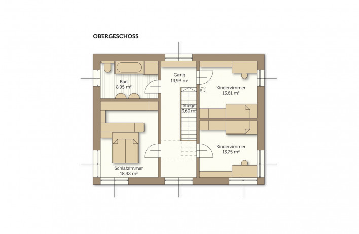 Fertighaus Parcus - Grundriss Obergeschoss